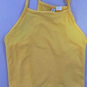 Gold crop top h&m